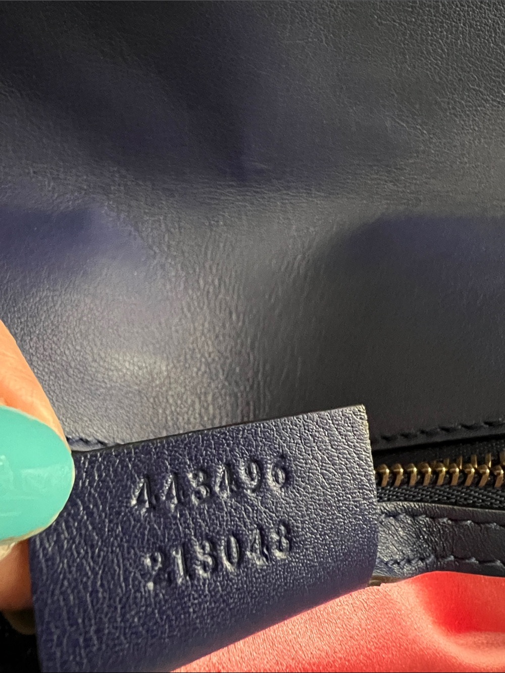 GUCCI GG Marmont Velvet Cobalt Blue Medium Shoulder Bag with duster and cards - Picture 11 of 15